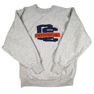 Vintage 90s Crable Sportswear Gettysburg College Sweatshirt Mens XL Gray USA